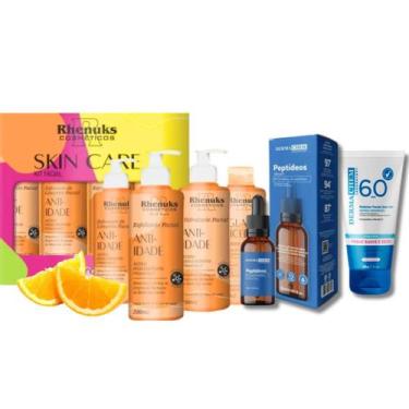 Imagem de Kit Skincare Vitamina C Rhenuks, Sérum Peptídeos Anti Olheiras Dermach