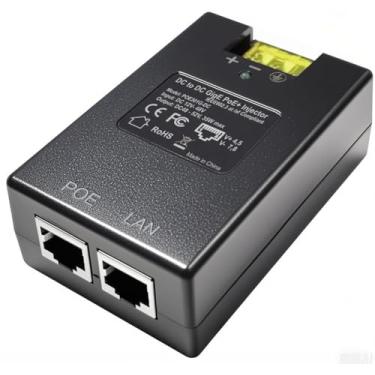 Imagem de Gigabit DC PoE+ Injetor | 12V 24V (12-48V) Entrada CC | 50V 30W DC PoE + Saída | Conversor DC-DC + Adaptador injetor PoE solar 802,3 af/at para ePMP2000/3000, Force400/425, Q61, iluminação PoE