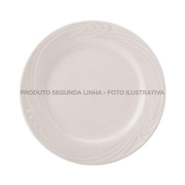 Imagem de Prato Raso 27 cm Porcelana Schmidt - Mod. Waves 2 LINHA, Branco