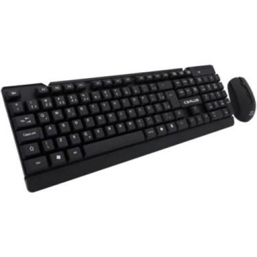 Imagem de Kit teclado e mouse sem/fio c3plus k-w11bkv2