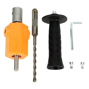 Imagem de Martelo elétrico Cabeça de Conversão Martelo Rotativo Broca Antiderrapante Lidar Com Ferramenta Poderosa Para Madeira Alvenaria Concreto Tijolo ABS Aço Inoxidável 373g 12.5cm Broca (Laranja)