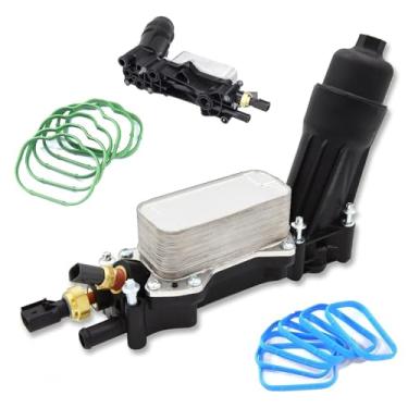 Imagem de Resfriador de óleo do motor com adaptador de caixa de filtro de óleo compatível com Chrysler 200 300 2014 2015 2016 2017, Dodge Charger Challenger Journey Durango, Jeep Cherokee Wrangler substitui