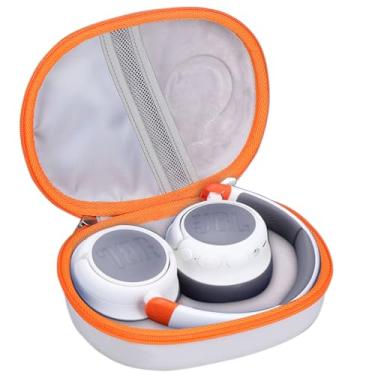 Imagem de Capa de fone de ouvido para fone de ouvido infantil JBL Junior 470NC/ JR 470 NC/JR 460 NC/Junior 320BT (apenas caixa) (cinza e laranja)