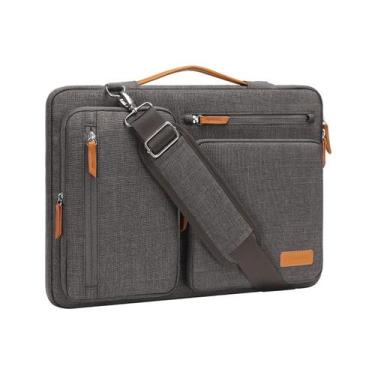 Imagem de Bolsa de ombro para laptop MOSISO 360 Protective 17-17.3" Taupe Grey