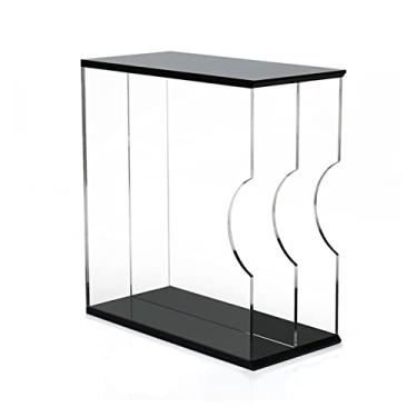 Imagem de Suporte de DVD CD Rack de coleção de álbum de vinil Rack de acrílico disco LP armazenamento quarto sala de estar prateleira de exibição transparente organizador de armazenamento de mídia (cor: C)