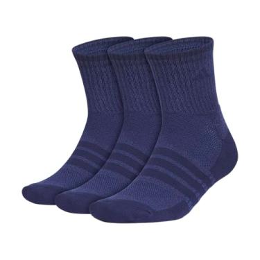 Imagem de adidas Meias Masculinas Acolchoadas X 4 Pacote com 3 Meias, Tech Indigo Azul/Azul Escuro, G