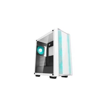 Imagem de Gabinete Gamer Deepcool CC 560 V2, Mid Tower, ATX, Lateral em Vidro Temperado, Kit Cooler Fan Verde, Branco - R-CC560-WHGAA4-G-2