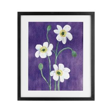 Imagem de Stupell Industries Impressão emoldurada preta de papoulas acrílicas trio sob vidro, design de Camila Juncos, 53 x 43 cm