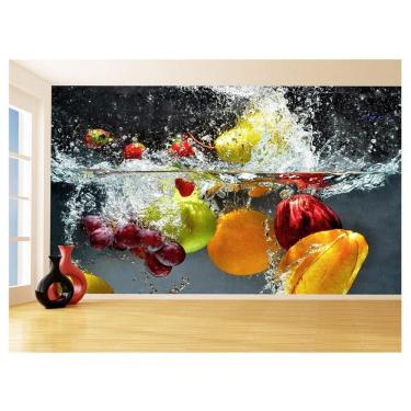 Imagem de Papel De Parede 3D Alimentos Frutas Coloridas 3,5M Al416