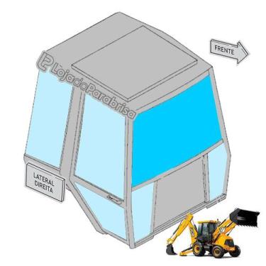Imagem de Vidro Parabrisa Frontal Laminado para Retroescavadeira JCB 3C - Código