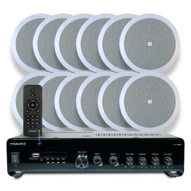 Imagem de Som Varanda Gourmet Jbl Som Ambiente Teto Gesso Embutir 12 Arandelas J