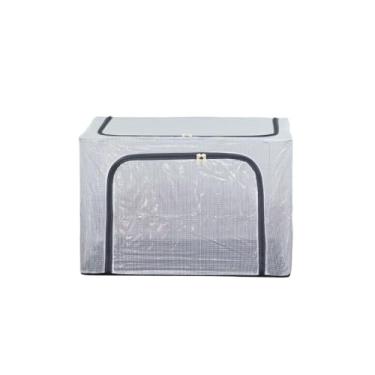 Imagem de Caixa Organizadora Multiuso 24L com Tampa e Estrutura Reforçada – Armazenamento Prático e Elegante para Roupas, Objetos e Acessórios