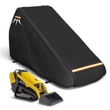 Imagem de Capa para minicarregadeira, Oxford resistente com saídas de ar e tiras refletivas, capa de minicarregadeira compatível com Kubota, Bobcat, New Holland, John Deere, Caterpillar (sem cabine (apenas capa