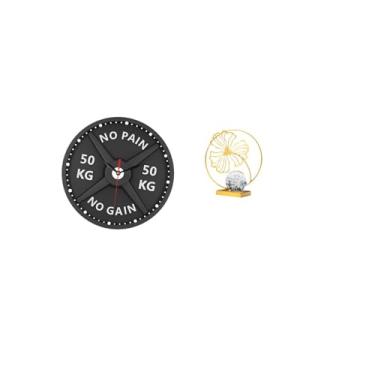 Imagem de Fenteer Relógio de Parede 3D Criativo, Ornamento E Estátua de Folha, Estatueta de Ferro, Escultura Decorativa para Casa, Academia, Escritório, Estante, Quarto