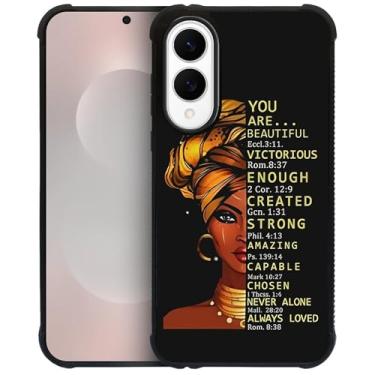 Imagem de DAIZAG Capa para Samsung Galaxy S25 Edge, amortecedores de quatro cantos, antiderrapante, capa protetora com absorção de choque para meninas e meninos - meninas negras no hijab
