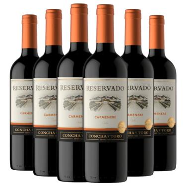 Imagem de Kit 6 Vinhos Concha Y Toro Reservado Carménère