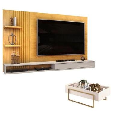 Imagem de Painel Para Suspenso Bento Cedro Bali E Mesa De Centro Pilar Bali - Dj