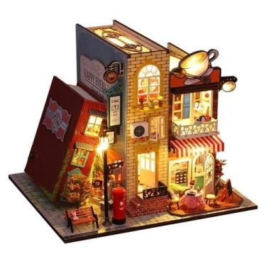 Imagem de Kit de miniatura DIY Dollhouse CRIOLPO Book Nook com sensor de luz