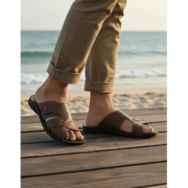 Imagem de Chinelo Masculino Ortopédico Leve e Confortável - Feet Life, Marrom, 4