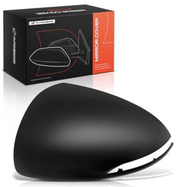 Imagem de A-Premium Tampa do espelho retrovisor do lado do motorista - compatível com Hyundai Sonata 2020 2021 2022 2023 - Preto liso, com furo de seta