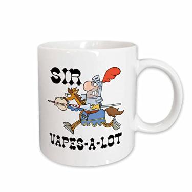 Imagem de 3dRose Caneca Mug_203650_2 Funny Knight Sir Vapes A Lot Mug, 425 g