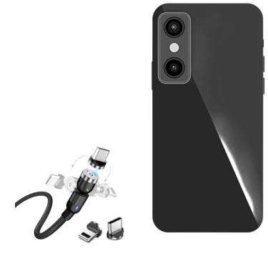 Imagem de BoxWave Cabo compatível com DEXP Plane 7594 3G - Cabo MagnetoSnap AllCharge, cabo de carregamento magnético USB Tipo-C Micro USB - Preto