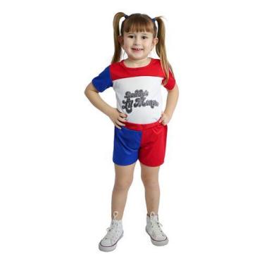 Imagem de Fantasia Infantil Conjunto Arlequina Aniversário Festa - Pequenos Enca