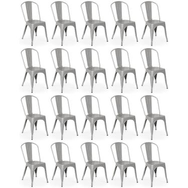 Imagem de Kit 20 Cadeiras Iron Tolix Design Industrial - Cinza