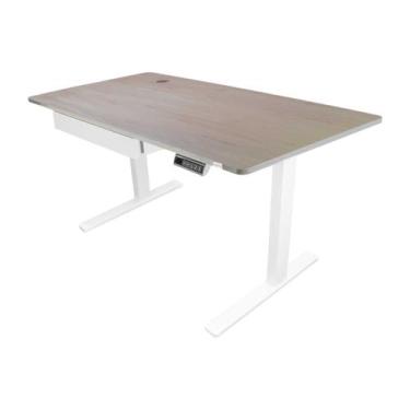 Imagem de Mesa Elétrica Motorizada Para Desktop Regulável Até 80kg - Marfim - MI