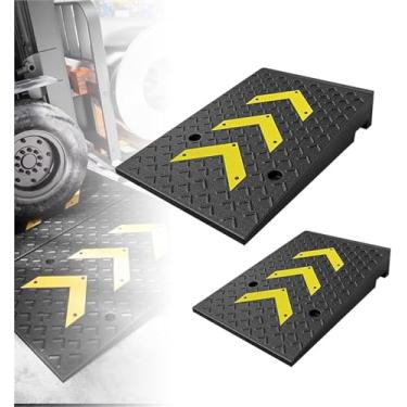 Imagem de MOMOBC Rampas de freio de borracha Rampa de limite de serviço pesado Rampa de garagem para carros, motocicletas, bicicletas, cadeiras de rodas, trailers, cortadores de grama, animais de estimação (50