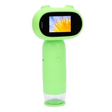 Imagem de Hyuduo Microscópio de Bolso para Crianças, Microscópio Digital Portátil 1080P Com Tela IPS de 2 Polegadas, Zoom 1000x e 8 Luzes LED para Crianças Estudantes Exploração Ao Ar Livre