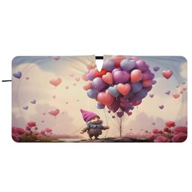 Imagem de CEBUGI Para-brisa de carro dobrável sombra de sol gnomo janela de carro guarda-sol dianteiro para-brisa para acessórios de carro bloqueador solar refletivo de carro legal, P