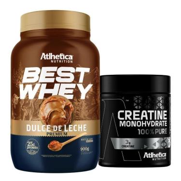 Imagem de Best Whey Isolado Hidro Doce de Leite 900g + Creatina Atletica-Unissex