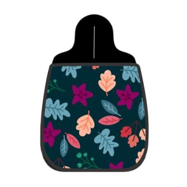 Imagem de Lixeira De Carro Organizador Folhas Outono Coloridas Fundo Azul Escuro