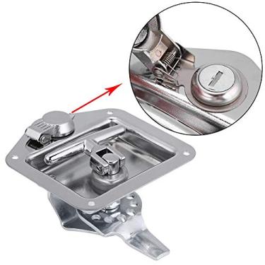 Imagem de Generic Caixa de Ferramentas de Bloqueio Em Forma de T Prateada de Com Chaves para Trailer de Caminhão, à Prova de Ferrugem e Selada, 4,9 "x 4,8" para Gabinetes de Distribuição de Energia