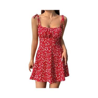 Imagem de Vestido Mini Floral De Verão Para Mulheres Com Alças Finas Vestido Sex