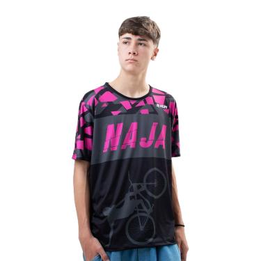 Imagem de Camiseta Masculina HUPI Bike Naja Preto/Pink