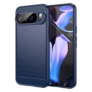 Imagem de Capa Para Google Pixel 10 Pro XL (Tela 6.8) Carbon Fiber Leve Fina Maleável (Azul)