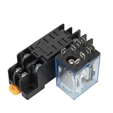 Imagem de LY2NJ HH62P Small Electromagnetic Relay 10A 8PIN Coil Power Relay DC12V DC24V AC110V AC220V With Socket Base 1Pcs(AC220V)