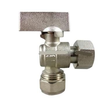 Imagem de PXNQMTJM Válvula esférica de rosca interna especial para tubos de alumínio e plástico de latão tipo mordida 1216/1620/2025 G1/5.1 cm G3/10.2 cm G1" (2025-G1 Red)