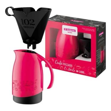 Imagem de 2X Conjunto Bule Termico E Suporte Filtro 102 700Ml Sanremo