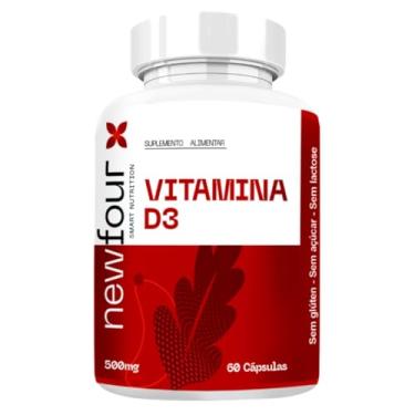 Imagem de Vitamina D3 2000 UI NewFour – 60 Cápsulas – Alta Concentração 50mcg – Suporte Imunológico e Saúde Óssea – Sem Glúten e Sem Lactose – 30 Doses