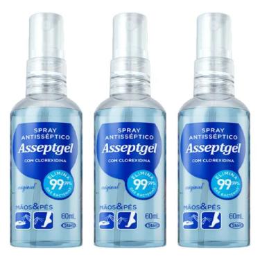 Imagem de Álcool Spray Antisseptico de Bolsa Asseptgel 60ml Clorexidina Original