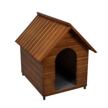 Imagem de Casa Casinha De Cachorro em Madeira Pintada Pequena N2 (Cerejeira)