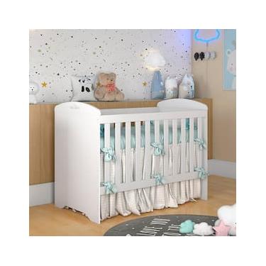 Imagem de Berço Mini Cama Carolina Baby Eloa 3 em 1 com Suporte para Mosquiteiro e 133cm de Largura