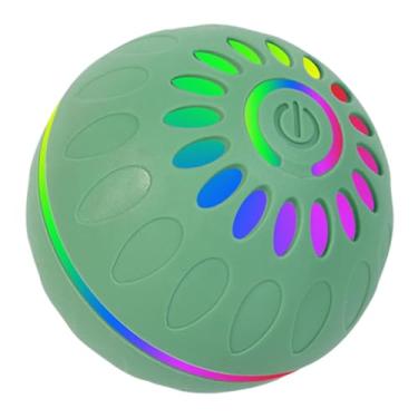 Imagem de WeiLaiKeQi Bola Inteligente Interativa para Cães, Bola Elétrica Rolante com Luzes Coloridas, Brinquedo Automático para Animais de Estimação para Piscina, Verde