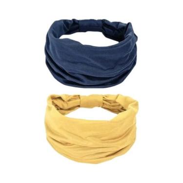 Imagem de Faixa De Cabelo Larga Sólida Feminina Com Laço Para Maquiagem, Esporte