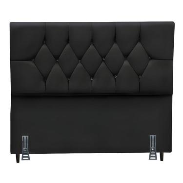 Imagem de Cabeceira Para Cama Box King 195 Cm Manuela Com Frame Suede Preto