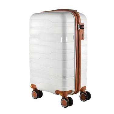 Imagem de Mala De Bordo 10Kg Polipropileno Inquebrável Tóquio Branca - Dermond