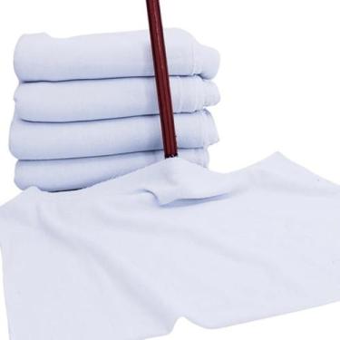 Imagem de Kit 10 Pano De Chão Grosso Premium Limpeza Branco Grande - Dugu